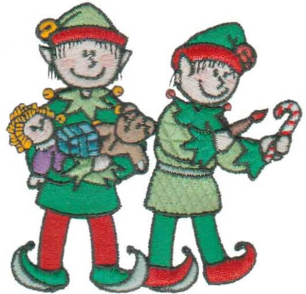 Picture of Busy Little Elves Machine Embroidery Design