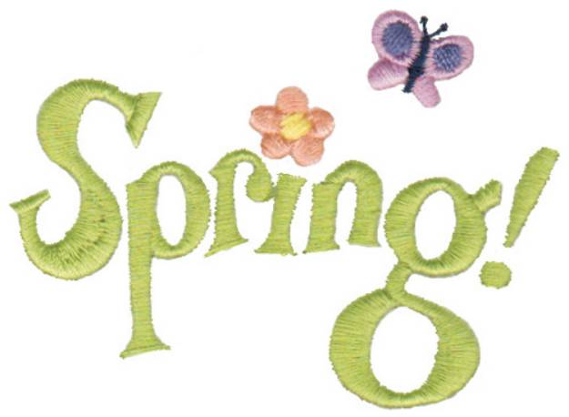 Picture of Spring & Butterfly Machine Embroidery Design