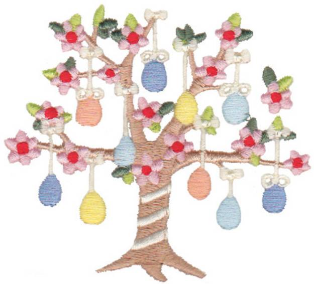 Picture of Egg Tree Machine Embroidery Design
