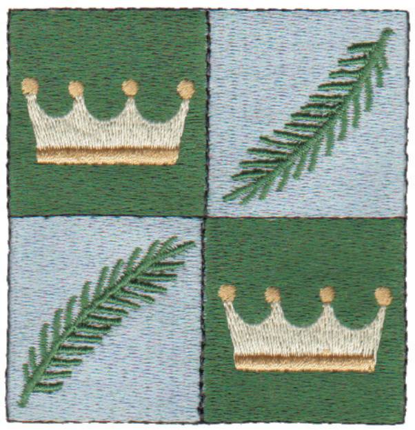 Picture of Crowns & Palms Machine Embroidery Design