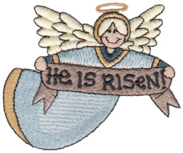 Picture of He Is Risen Angel Machine Embroidery Design