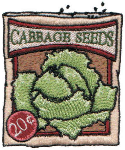 Picture of Cabbage Seeds Machine Embroidery Design