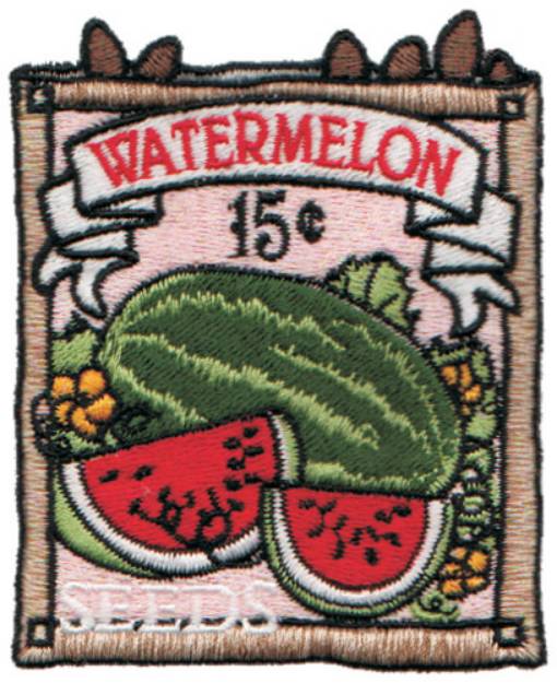 Picture of Watermelon Seeds Machine Embroidery Design