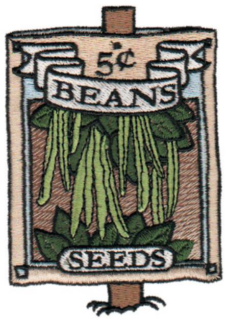 Picture of Bean Seeds Machine Embroidery Design