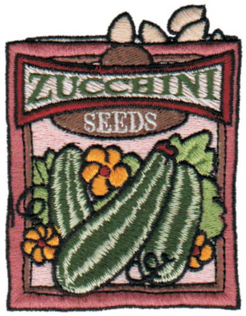 Picture of Zucchini Seeds Machine Embroidery Design