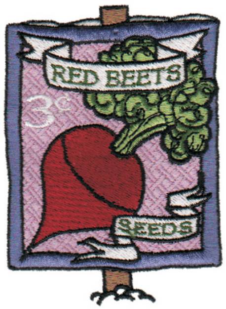Picture of Red Beets Seeds Machine Embroidery Design