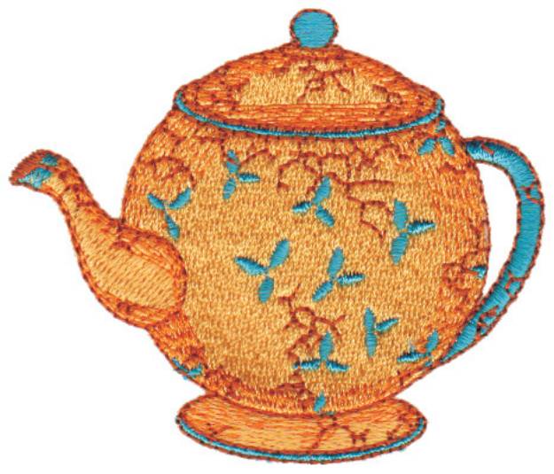 Picture of Elegant Teapot Machine Embroidery Design
