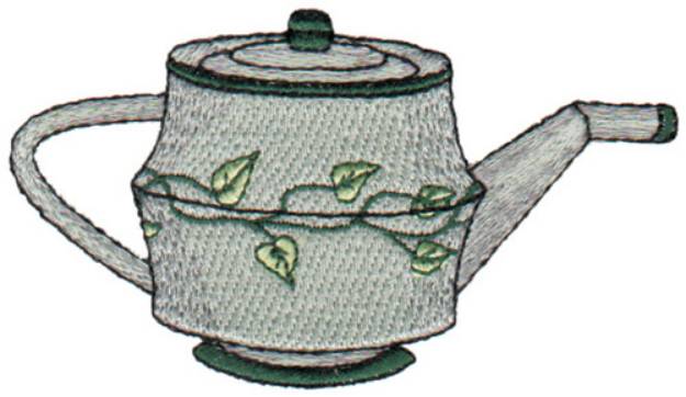 Picture of Leaf Teapot Machine Embroidery Design