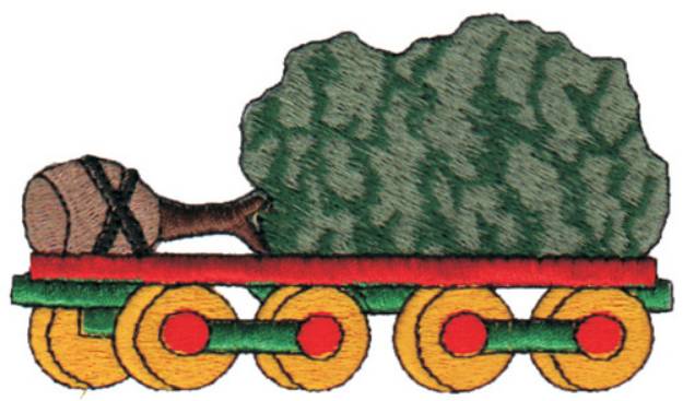 Picture of Tree On Train Machine Embroidery Design