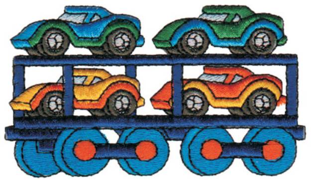 Picture of Car Carrier Machine Embroidery Design