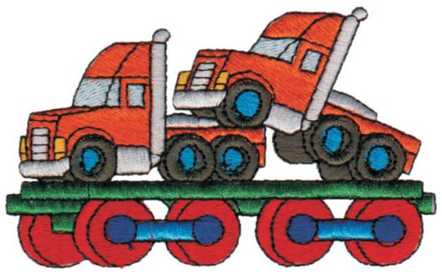 Picture of Truck Carrier Machine Embroidery Design