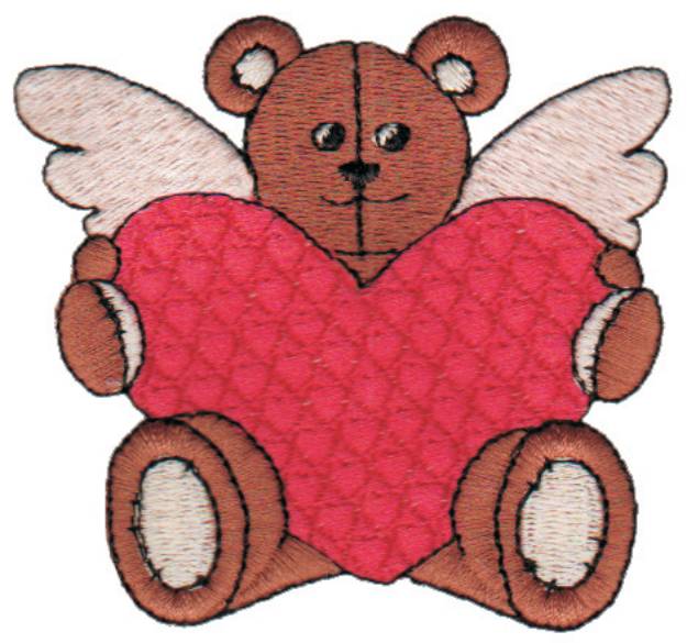 Picture of Bear With Heart Machine Embroidery Design