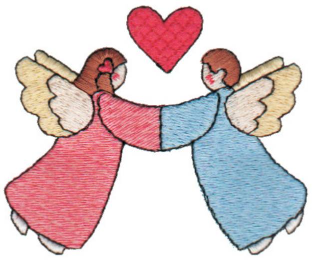 Picture of Angels In Love Machine Embroidery Design