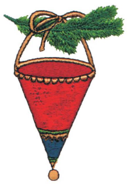 Picture of Cone Christmas Ornaments Machine Embroidery Design