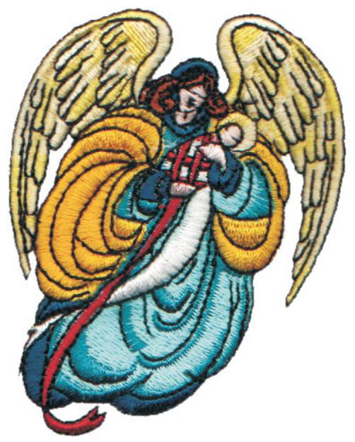 Picture of Angel Mother and Baby Machine Embroidery Design