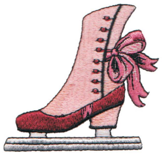 Picture of Ladys Ice Skate Machine Embroidery Design