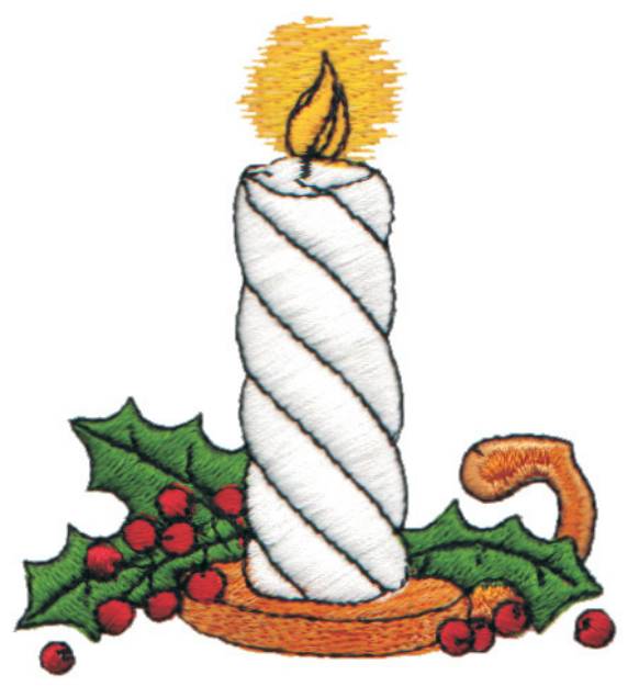 Picture of Lighted Candle Machine Embroidery Design