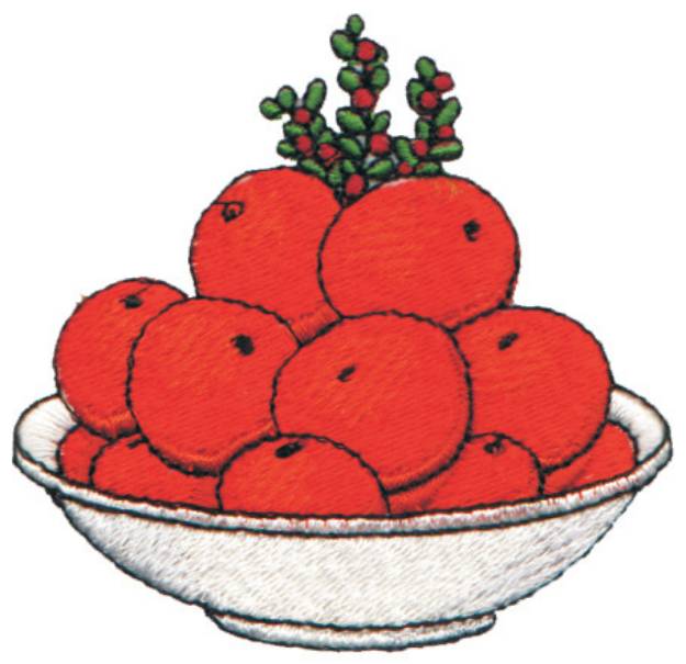 Picture of Bowl Of Oranges Machine Embroidery Design