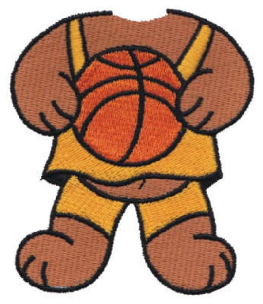 Picture of Basketball Player Bear Body Machine Embroidery Design