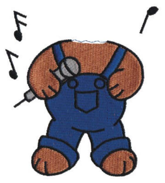 Picture of Singer Bear Body Machine Embroidery Design