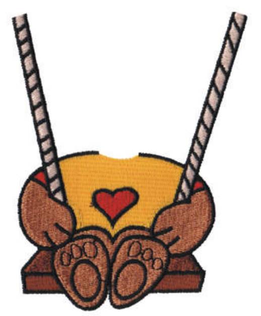 Picture of Swinging Bear Body Machine Embroidery Design