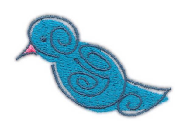 Picture of Blue Birdie 2 Machine Embroidery Design