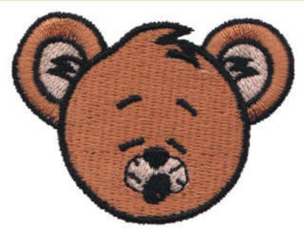 Picture of Singing Bear Head Machine Embroidery Design