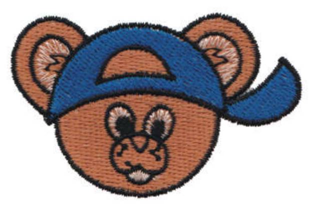 Picture of Bear In A Baseball Cap Machine Embroidery Design