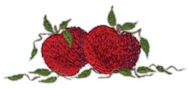 Picture of Two Apples Machine Embroidery Design