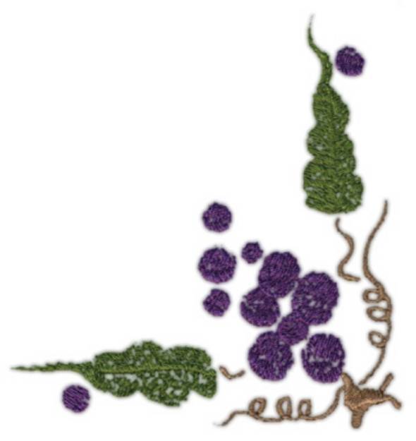 Picture of Grape Corner 2 Machine Embroidery Design