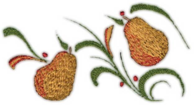 Picture of Pears Deco Machine Embroidery Design