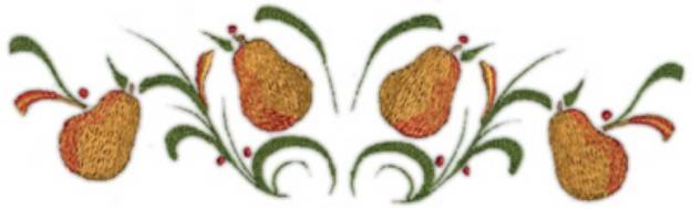 Picture of Pears Deco 3 Machine Embroidery Design