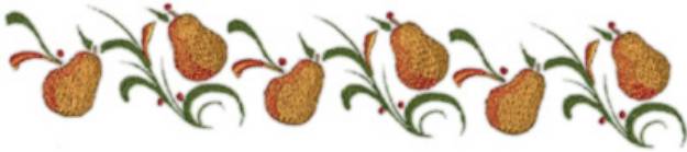 Picture of Pears Border Machine Embroidery Design