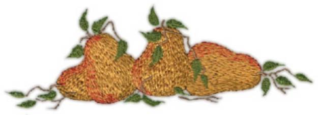 Picture of Three Pears Machine Embroidery Design