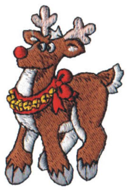 Picture of Snow Globe Reindeer Machine Embroidery Design