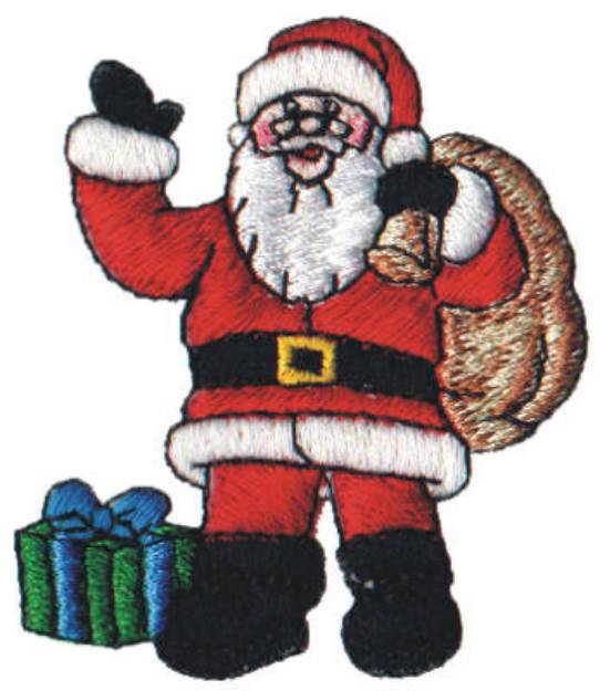 Picture of Snow Globe Santa Machine Embroidery Design
