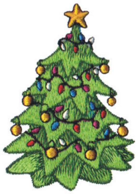 Picture of Snow Globe Christmas Tree Machine Embroidery Design
