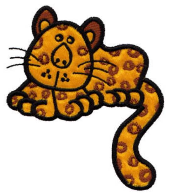 Picture of Leopard Applique Machine Embroidery Design