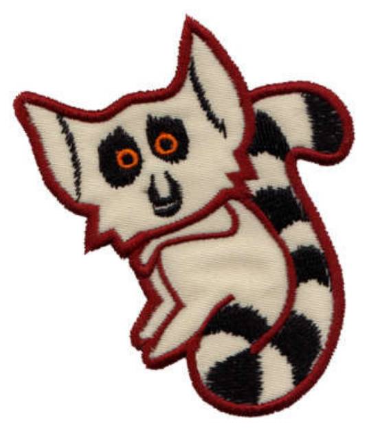 Picture of Lemur Applique Machine Embroidery Design