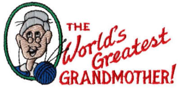 Picture of Worlds Greatest Grandmother Machine Embroidery Design