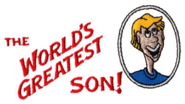 Picture of Worlds Greatest Son Machine Embroidery Design