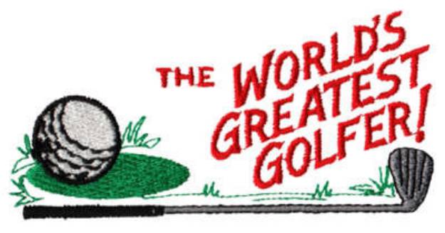 Picture of Worlds Greatest Golfer Machine Embroidery Design