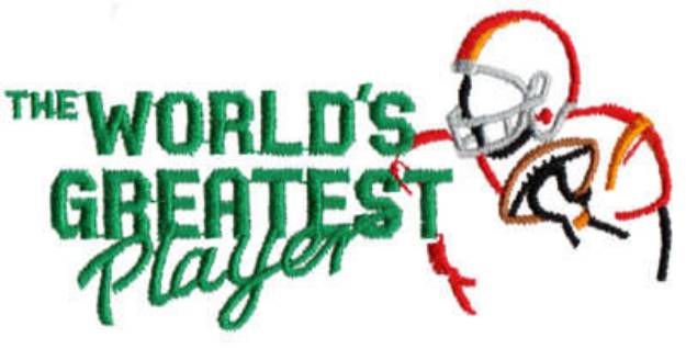 Picture of Worlds Greatest Player Machine Embroidery Design