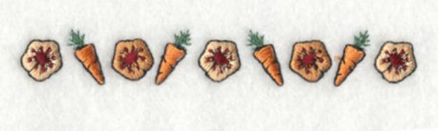 Picture of Think Spring Carrots Border Machine Embroidery Design