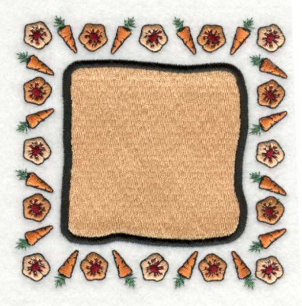 Picture of Carrot Frame Machine Embroidery Design