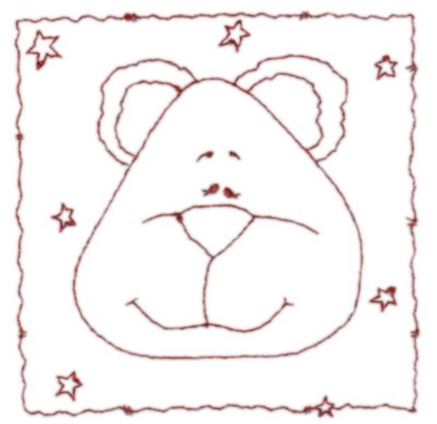 Picture of Snickerdoodle Bear 4 Machine Embroidery Design