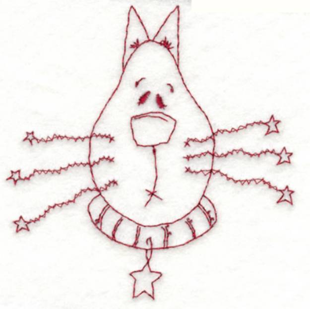 Picture of Cat Closeup Machine Embroidery Design