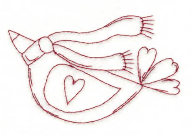 Picture of Winter Love Bird Machine Embroidery Design