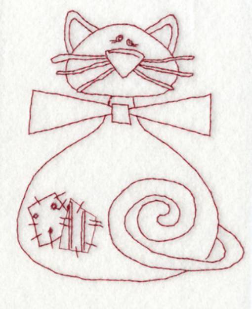 Picture of Patch Cat Machine Embroidery Design