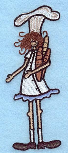 Picture of Chef with Baguettes Machine Embroidery Design